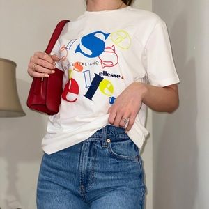 SOLD! Ellesse Heritage T-Shirt With Jumbled Retro